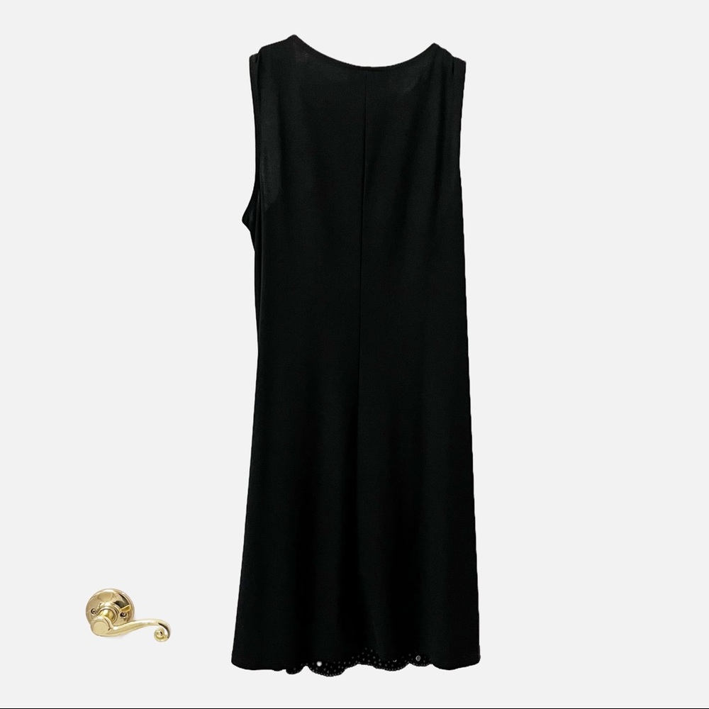MSK Black Sleeveless Dress with Pearl Beads Size Petite Small - Picture 2 of 4